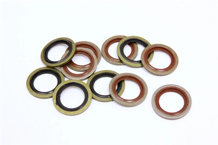 Caucho Metal De Alta Resistencia Estándar / personalizado Auto-centrado Sello Bonded en NBR / FKM